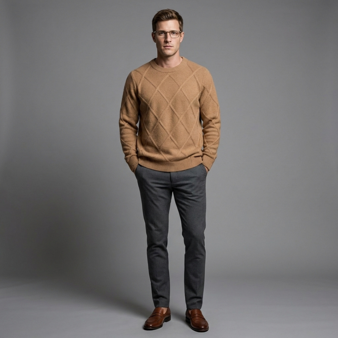 Men Cashmere Crewneck Sweater