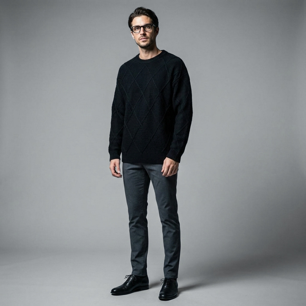 Men Cashmere Crewneck Sweater