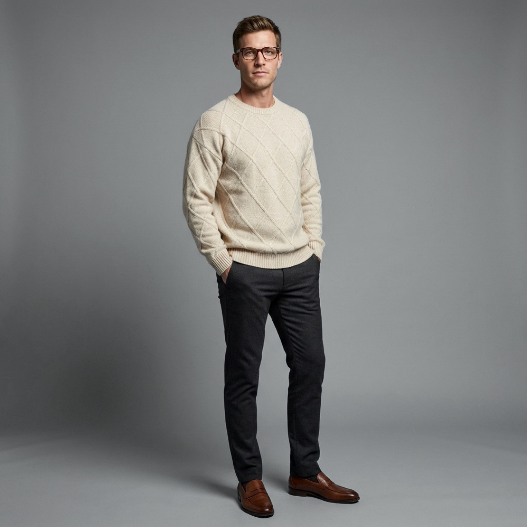 Men Cashmere Crewneck Sweater