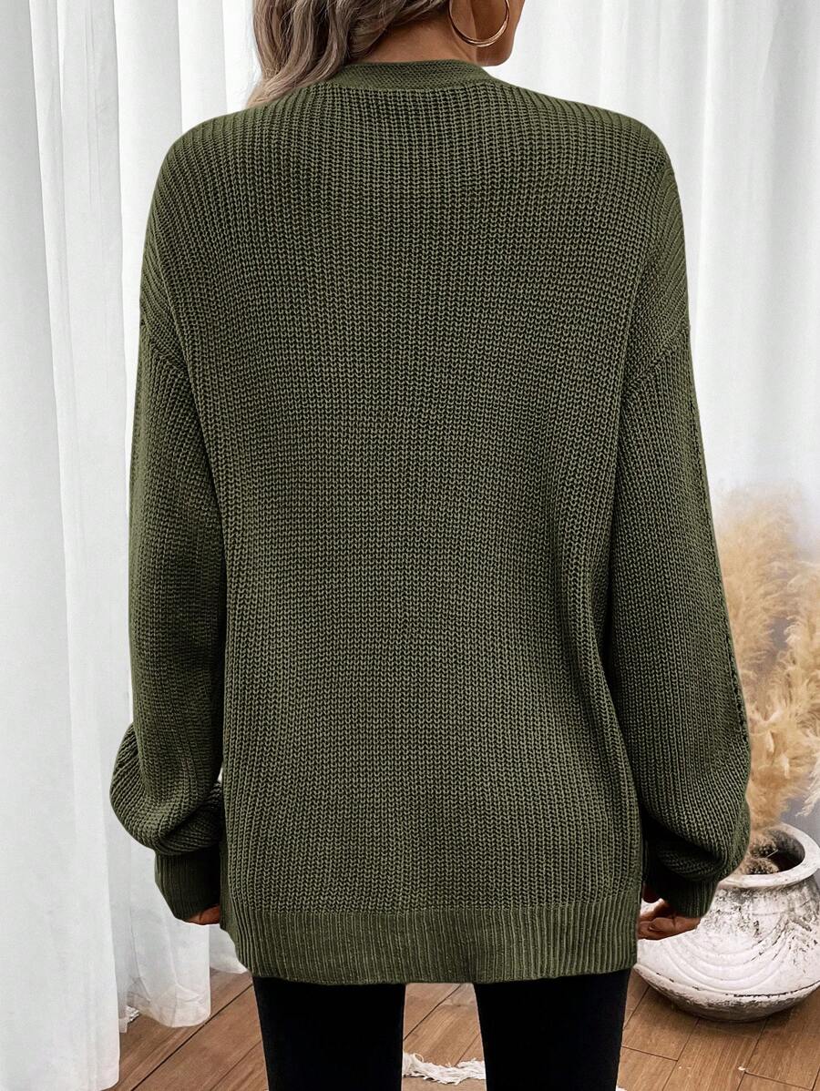 Women Pointelle Knit Cardigan