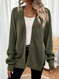 Women Pointelle Knit Cardigan