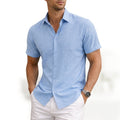 Men Short Sleeve Cotton Shirt