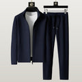 Men 2 Piece Knit Tracksuit Set - Royal Navy