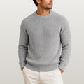 Men Fisherman Rib Sweater - Grey