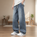 Men Baggy Wide Leg Jeans - Vintage Blue