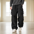 Men Relaxed Cargo Pants - Black