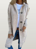 Women Ribbed Duster Cardigan - Beige