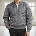 Men Bomber Jacket - Gray