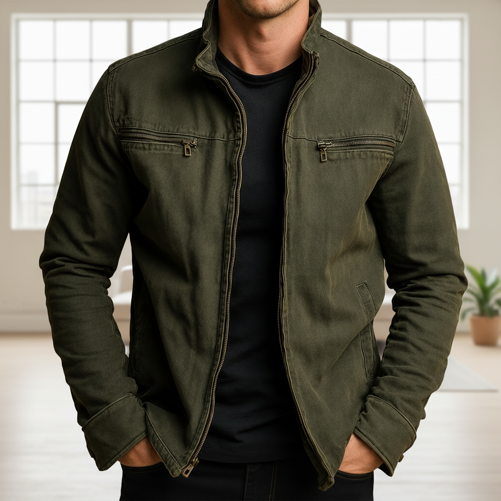 Men Military Jacket - Green