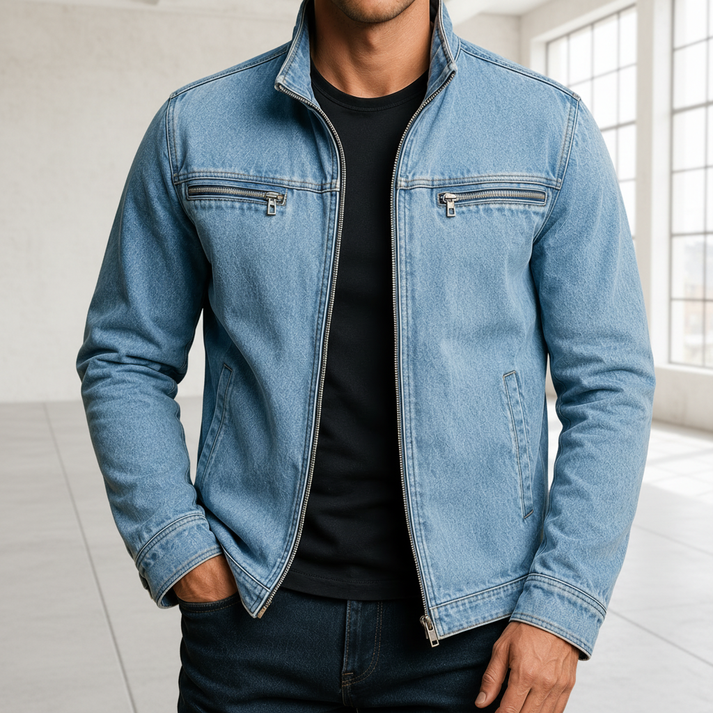 Men Military Jacket - Blue