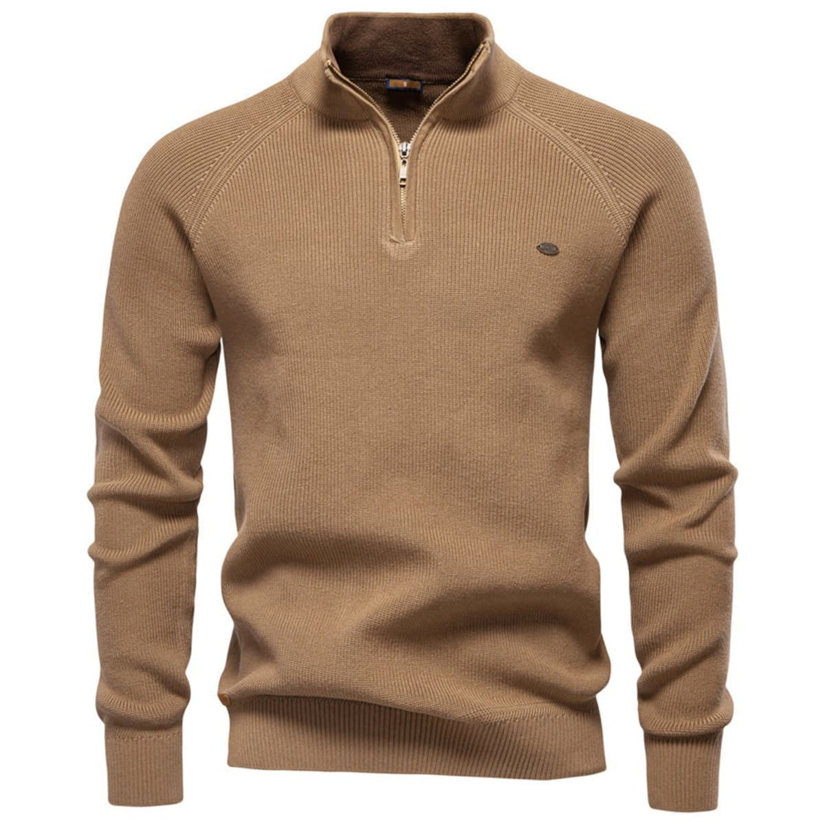 Men Cotton Half Zip Sweater