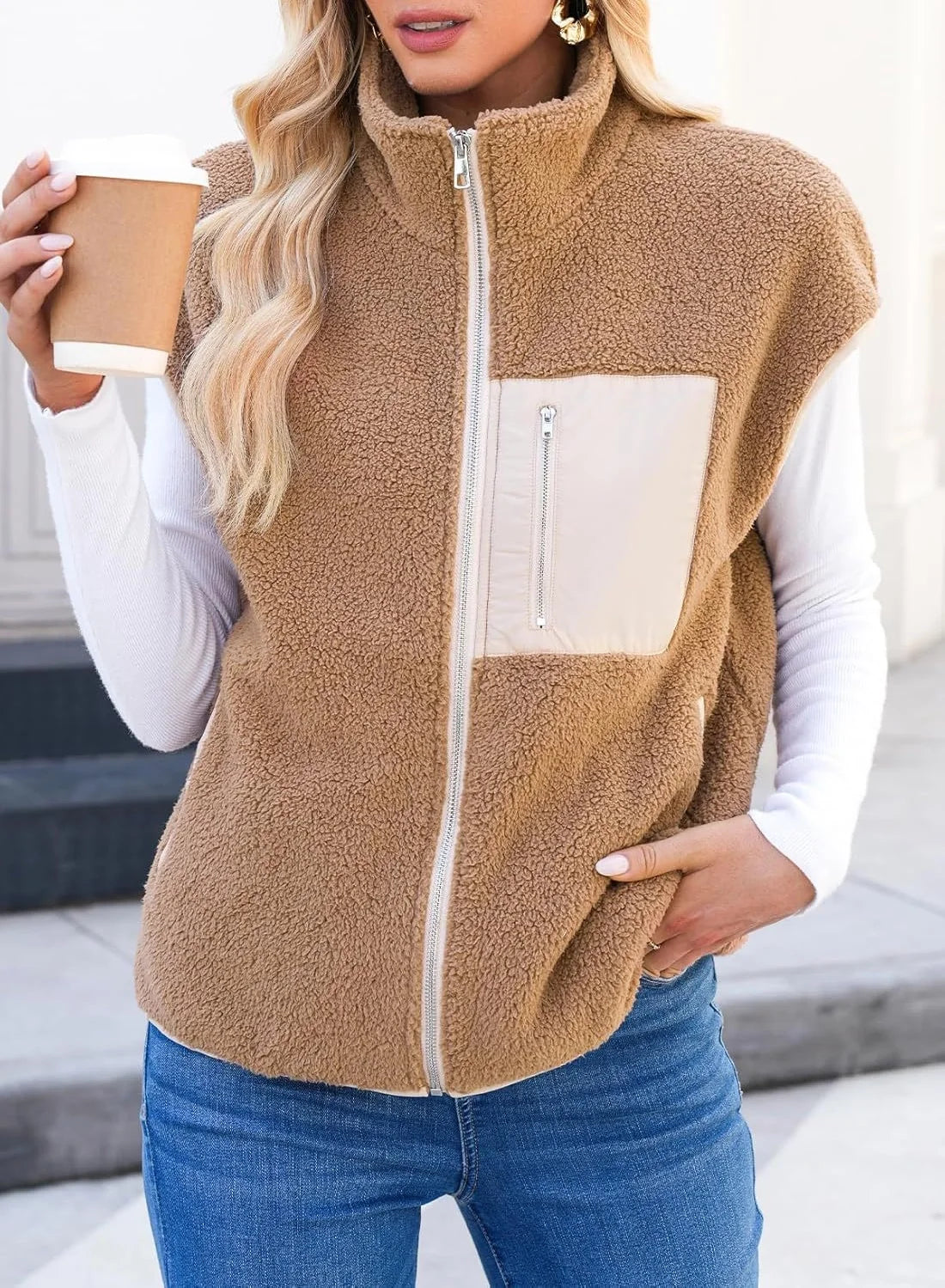 Men Sherpa Fleece Vest