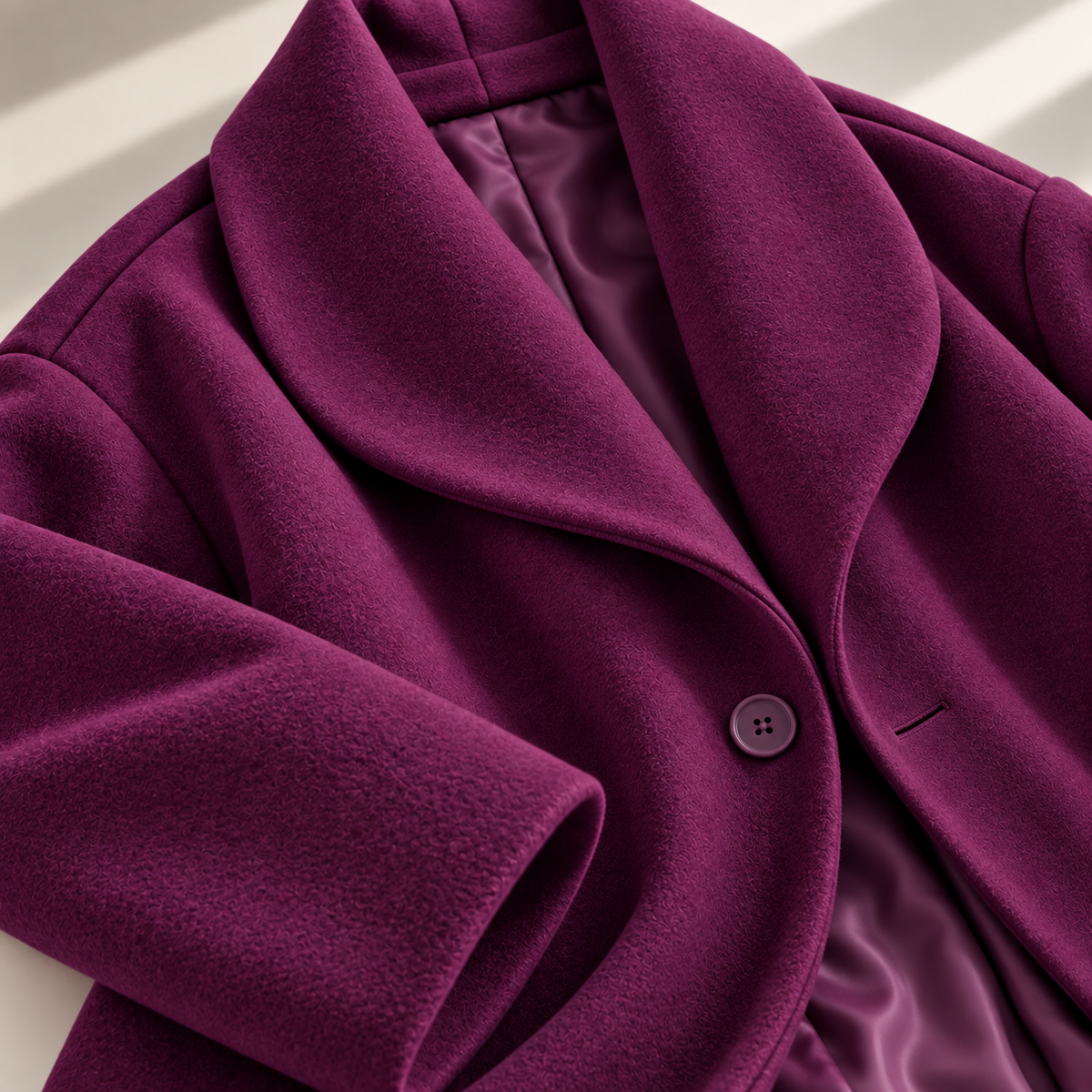 Women Shawl Collar Swing Coat