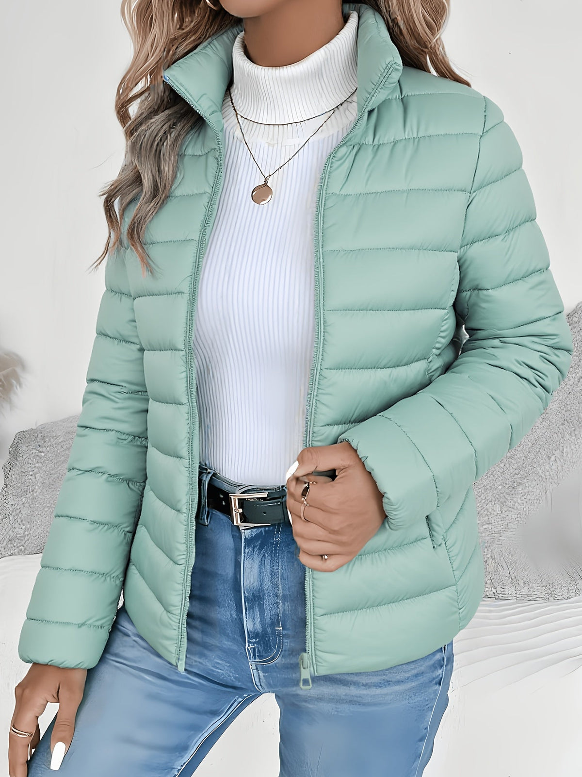 Women Cropped Puffer Jacket