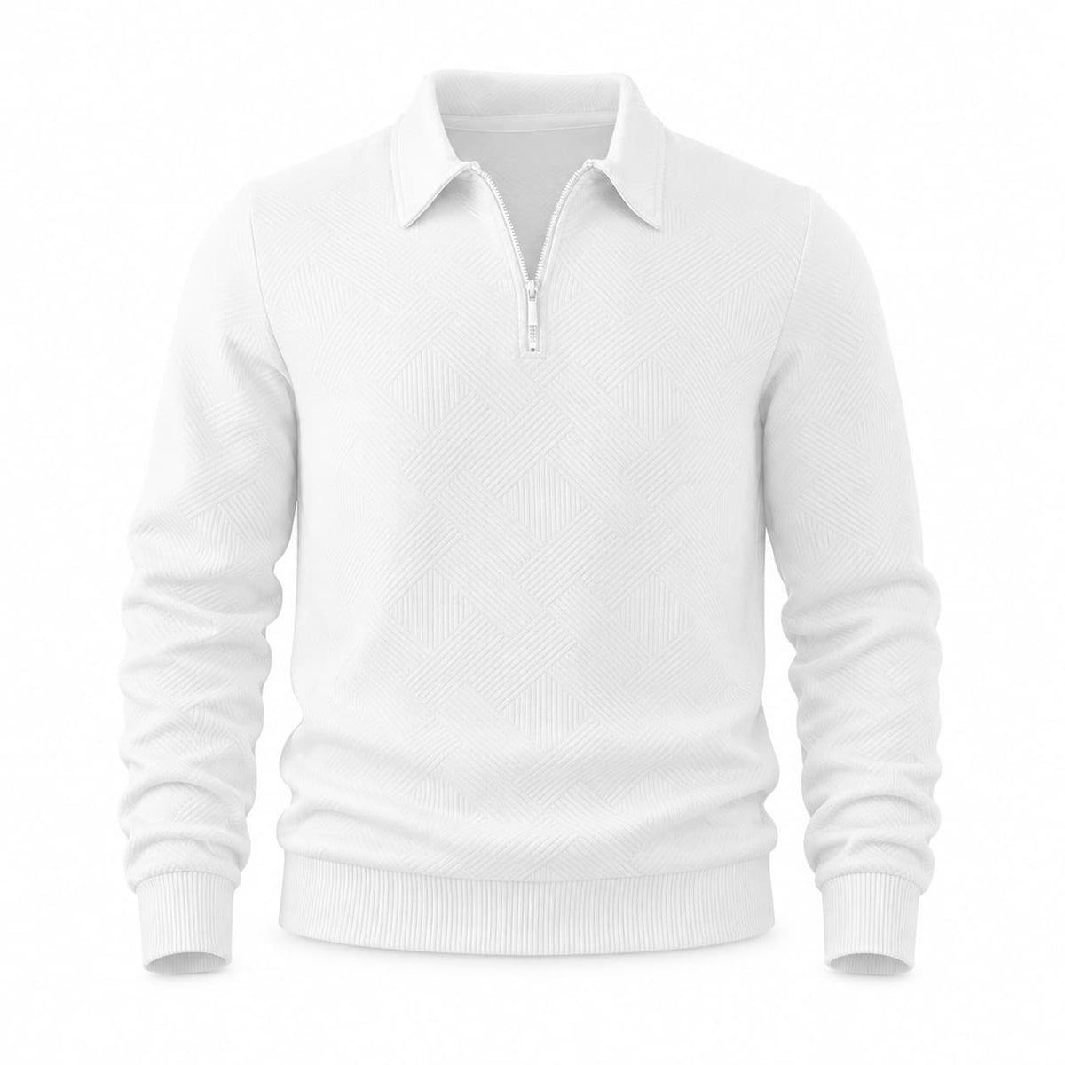 Men Half Zip Polo Sweater