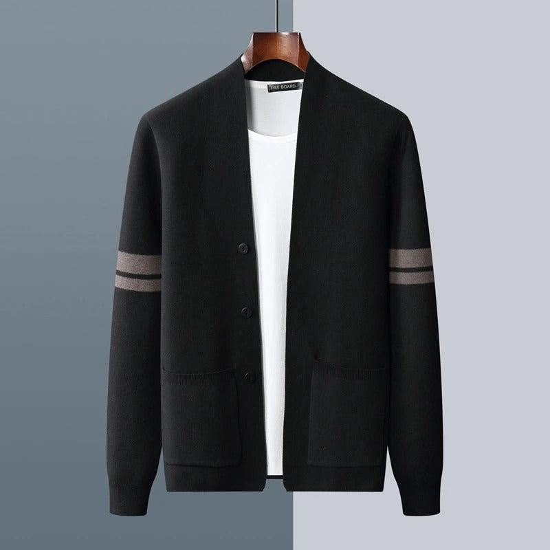 Men Merino Wool Knit Cardigan