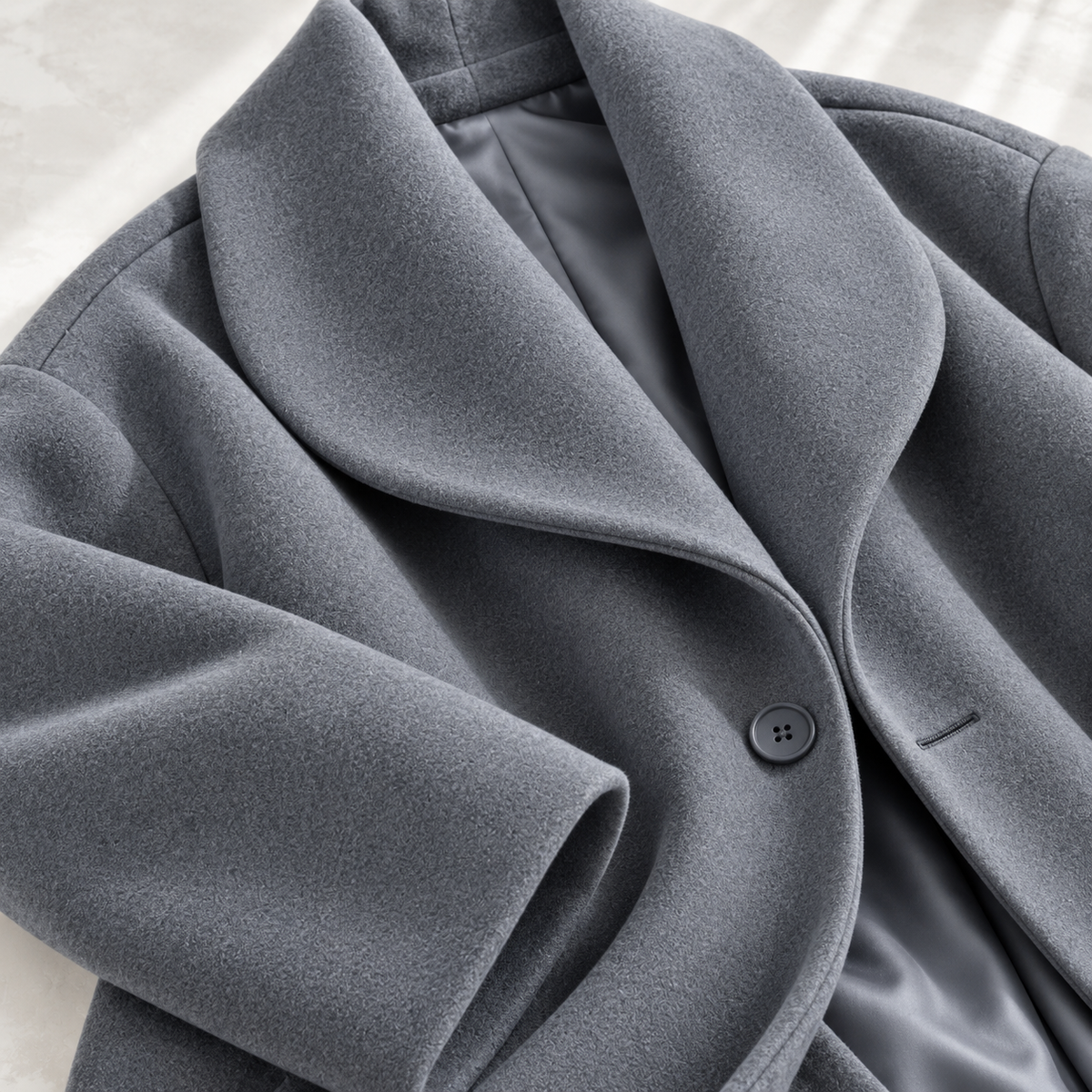 Women Shawl Collar Swing Coat