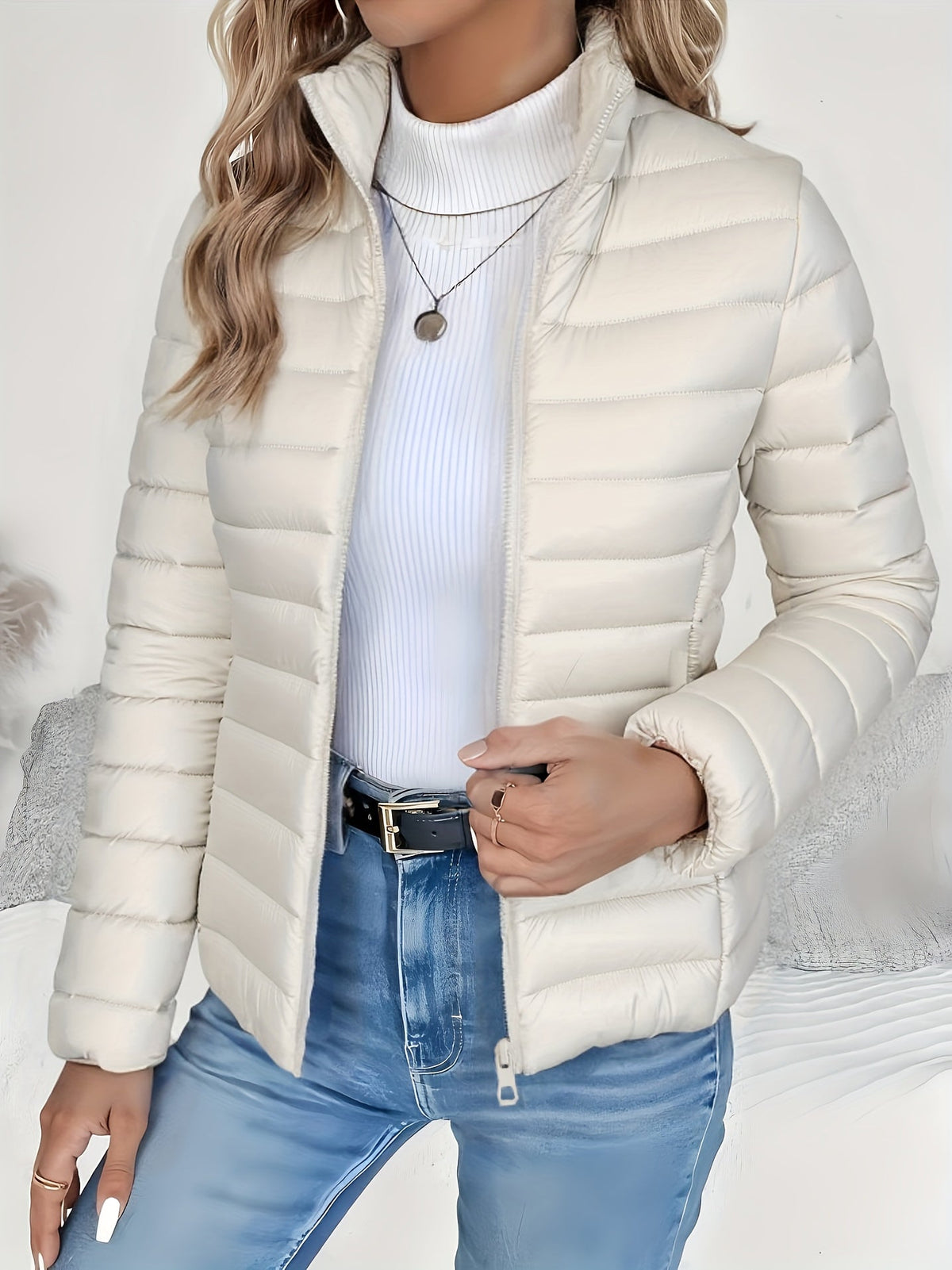 Women Cropped Puffer Jacket