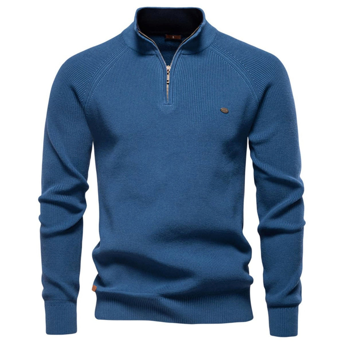 Men Cotton Half Zip Sweater