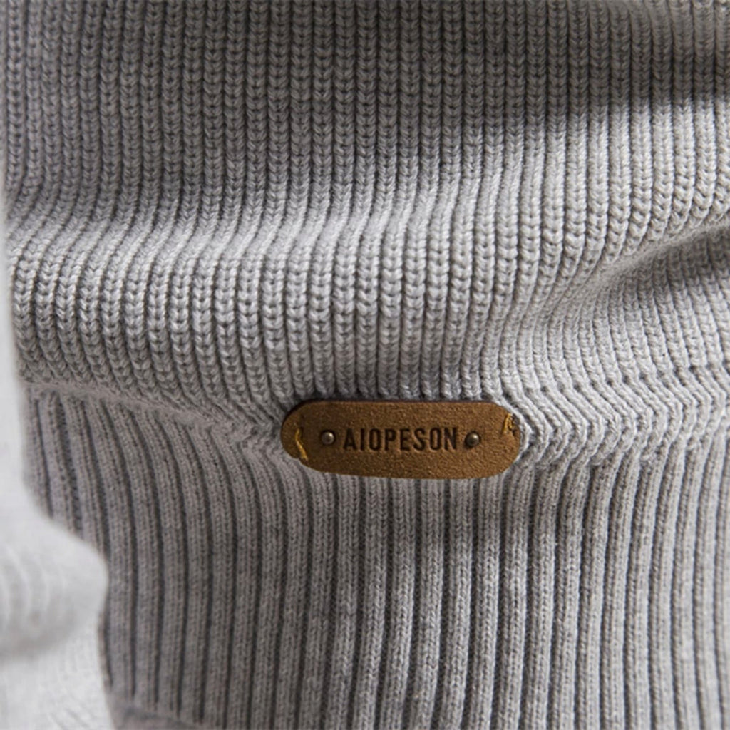 Men Cotton Half Zip Sweater