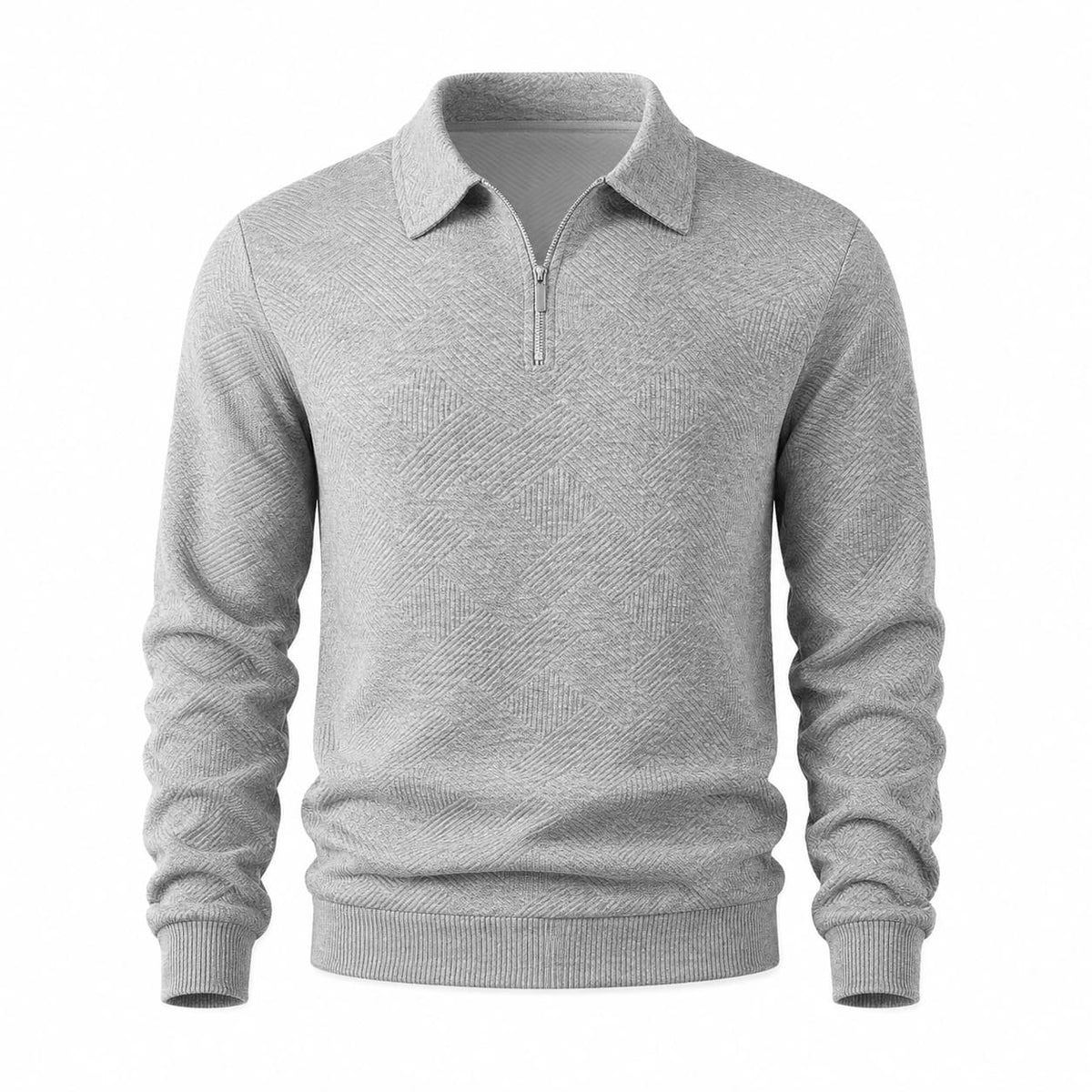 Men Half Zip Polo Sweater