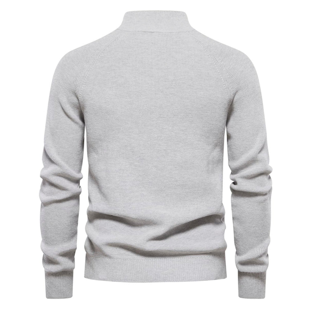 Men Cotton Half Zip Sweater