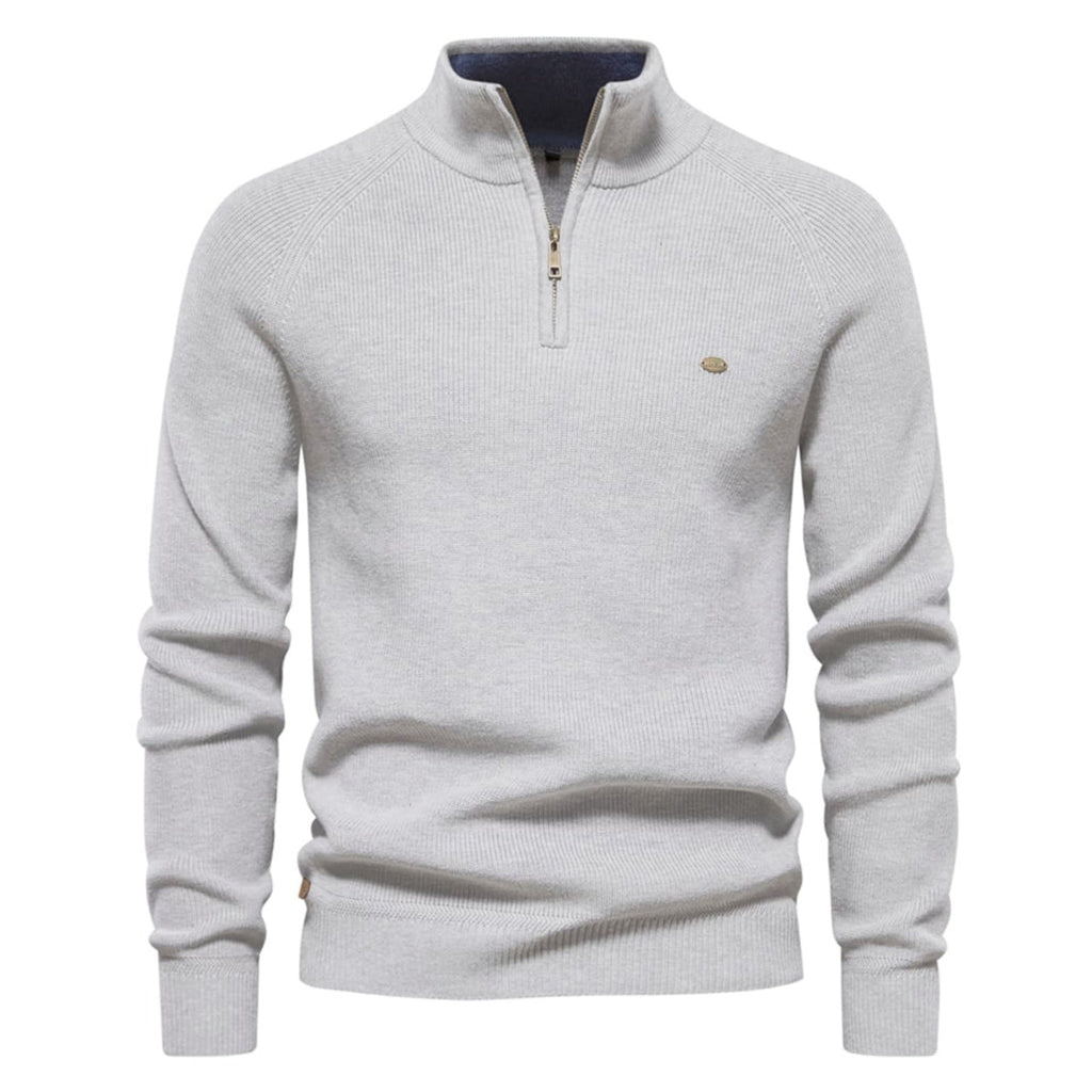 Men Cotton Half Zip Sweater
