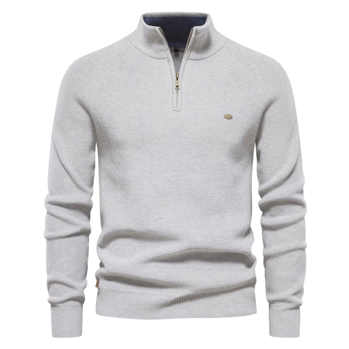 Men Cotton Half Zip Sweater