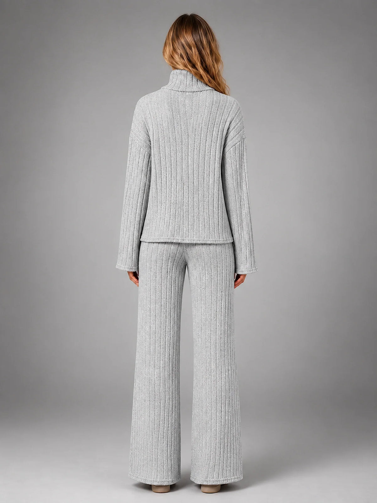 Women 2 Piece Ribbed Lounge Set