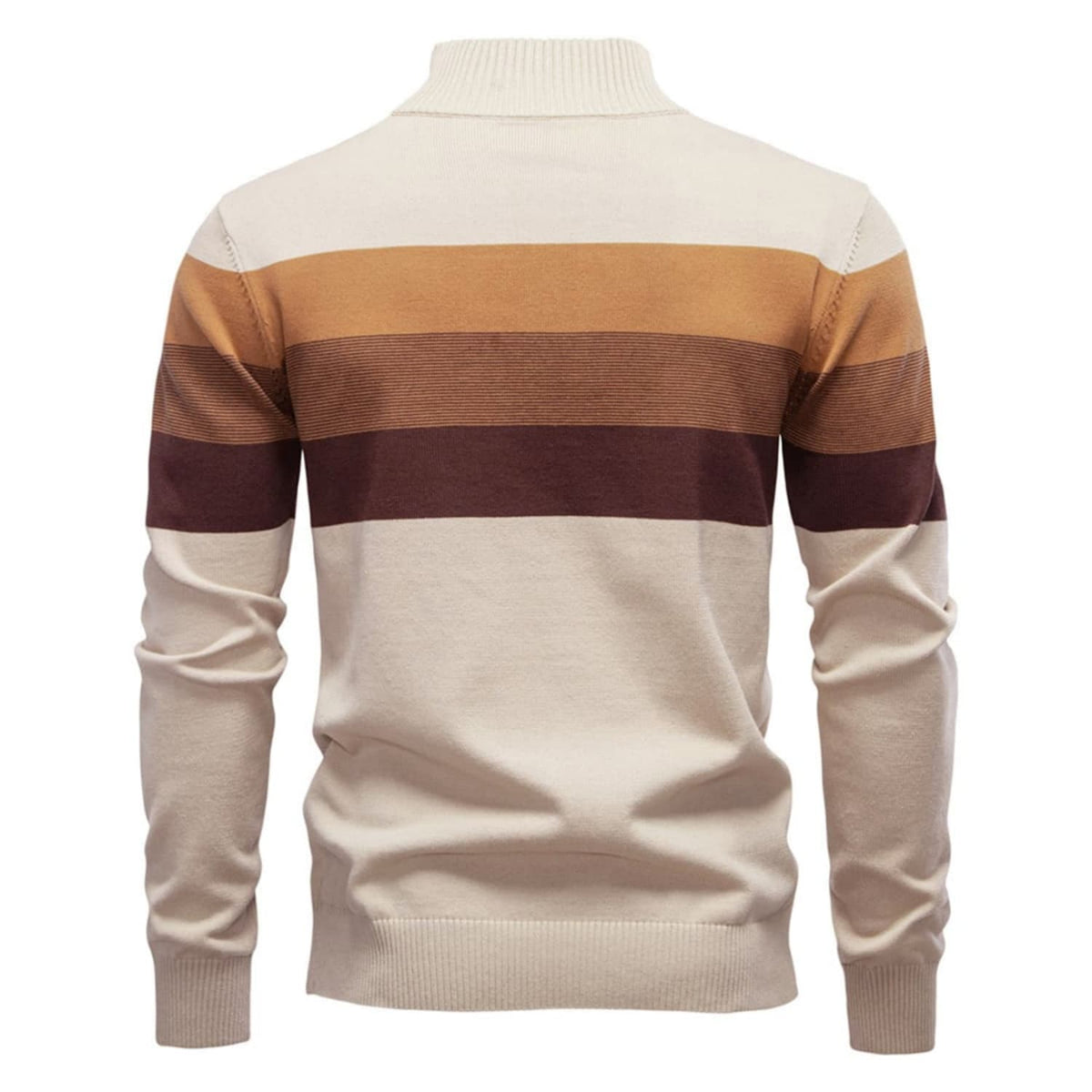 Men Colorblock Quarter Zip Sweater