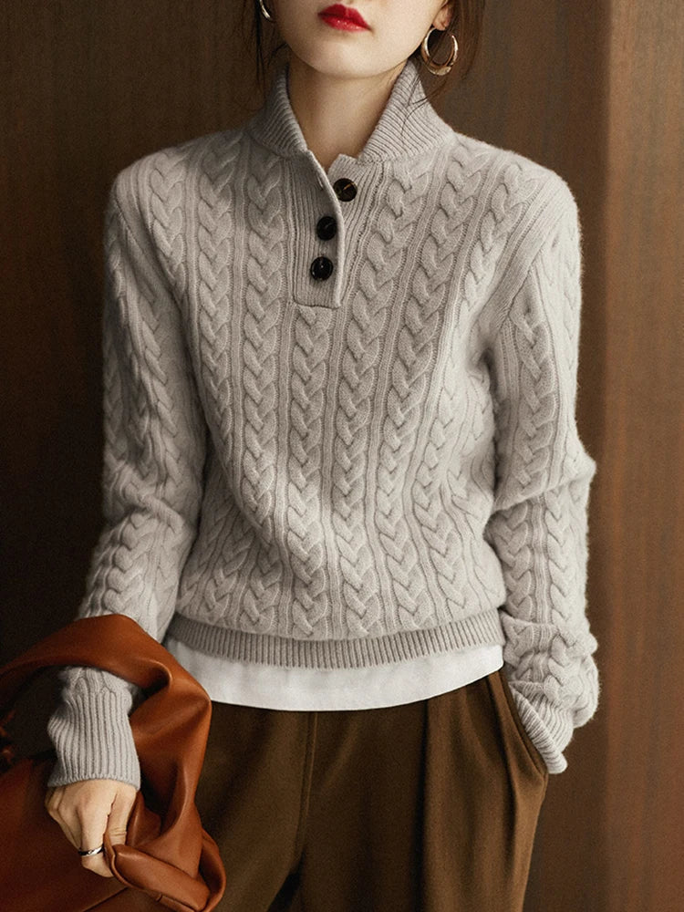 Women Cable Knit Sweater