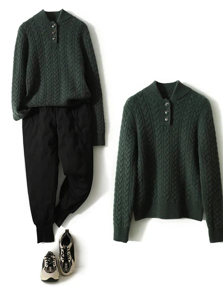 Women Cable Knit Sweater