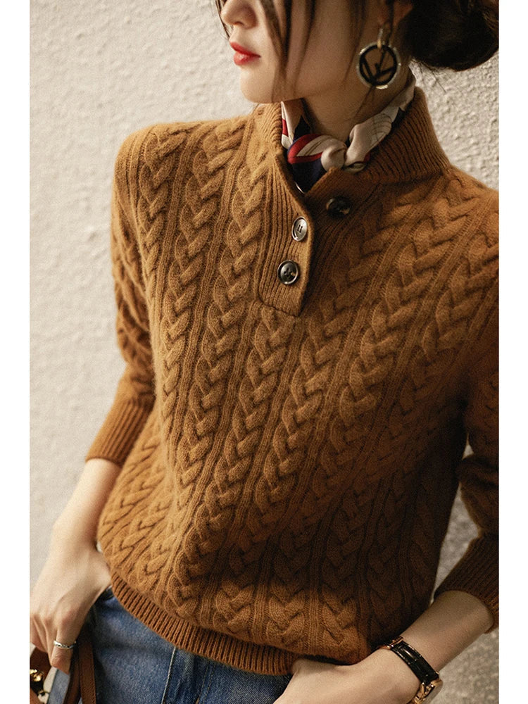 Women Cable Knit Sweater