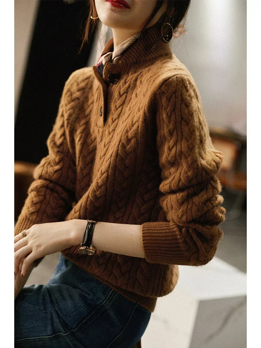 Women Cable Knit Sweater