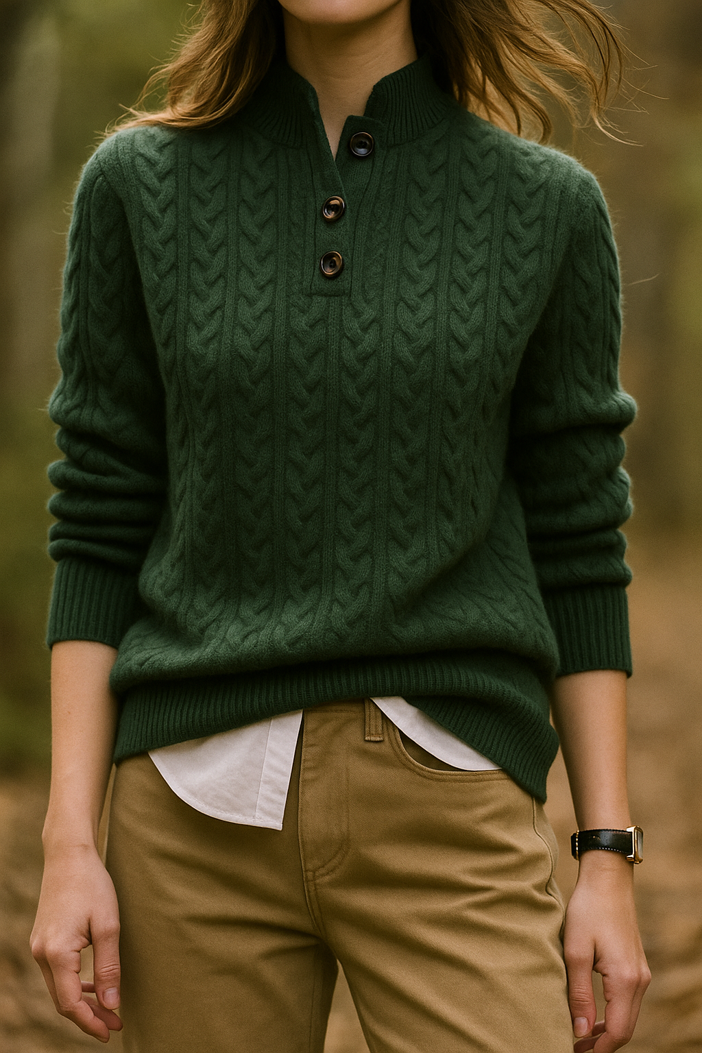 Women Cable Knit Sweater