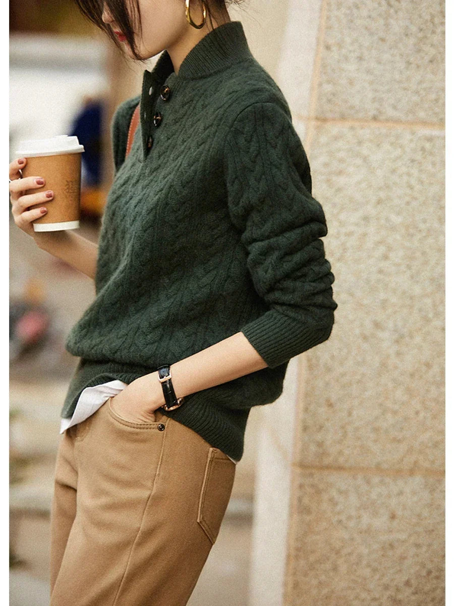 Women Cable Knit Sweater