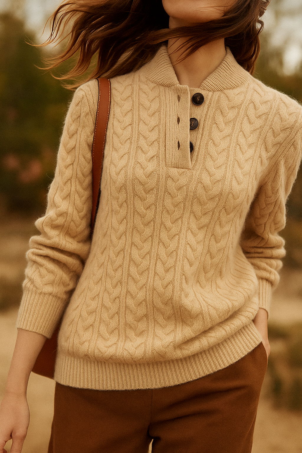 Women Cable Knit Sweater
