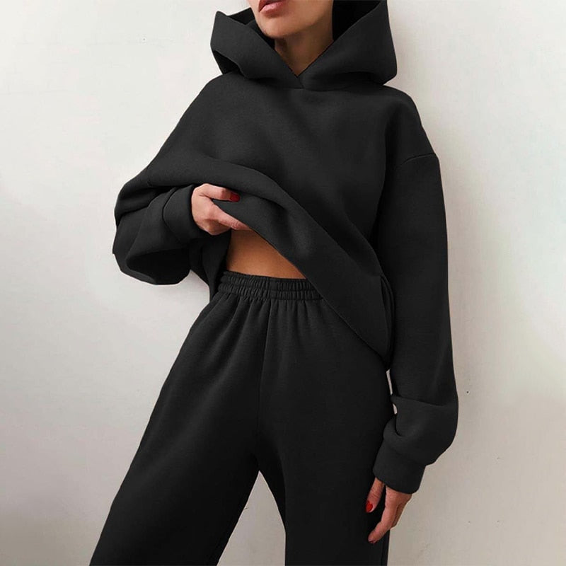 Women 2 Piece Hoodie Lounge Set