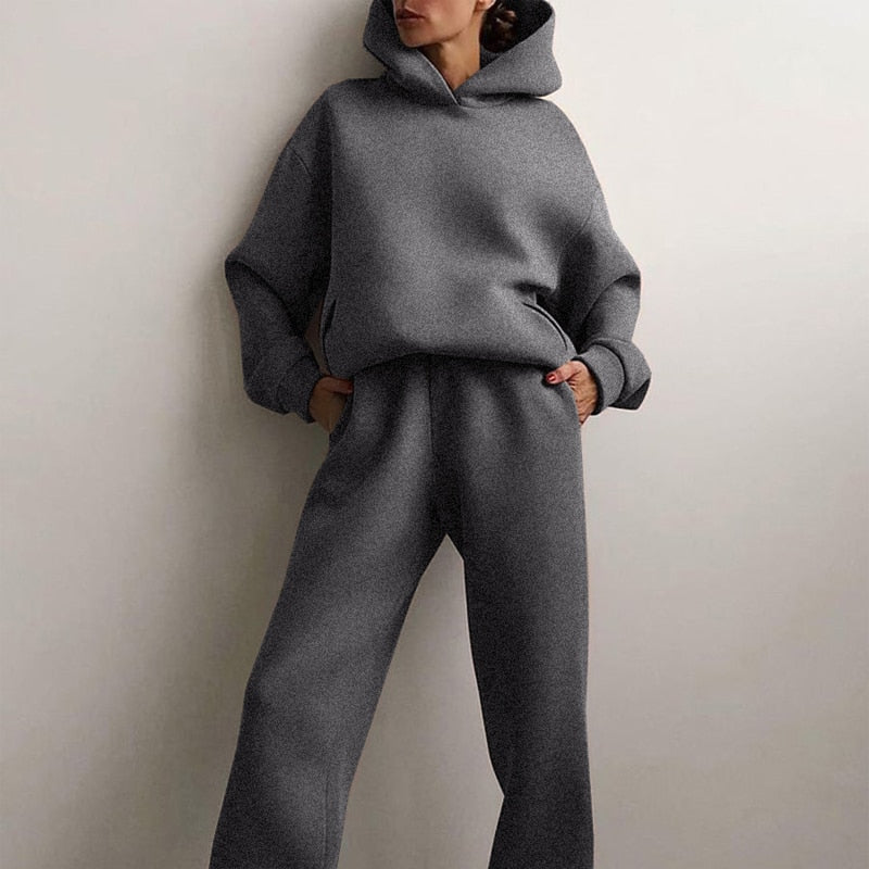 Women 2 Piece Hoodie Lounge Set