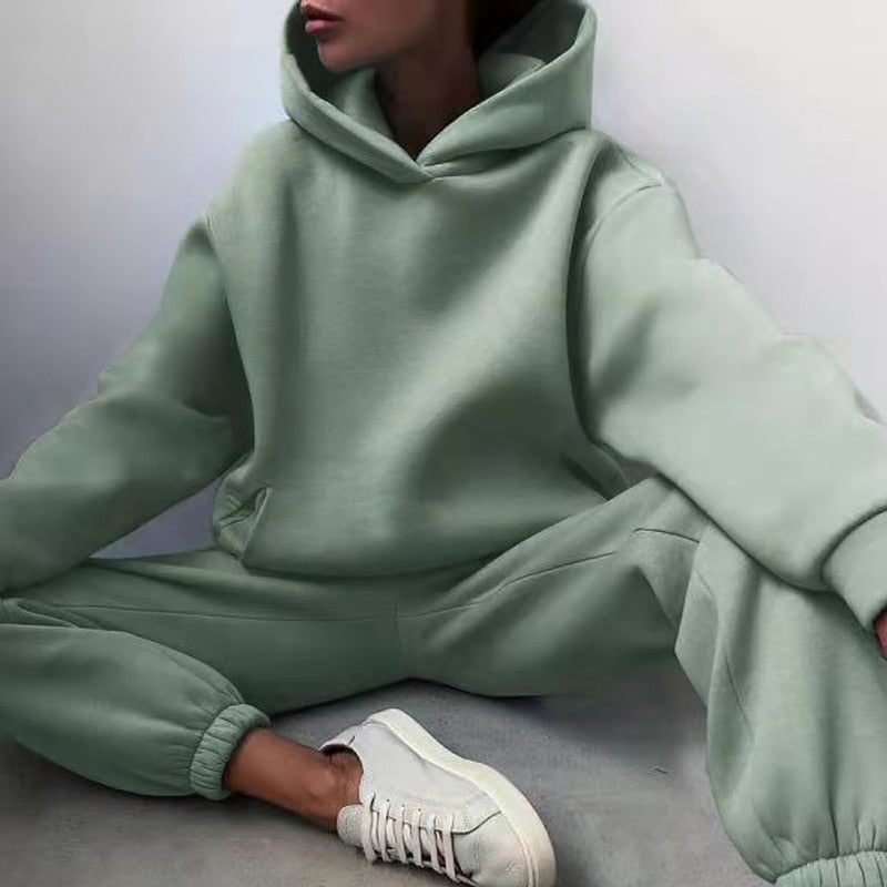 Women 2 Piece Hoodie Lounge Set