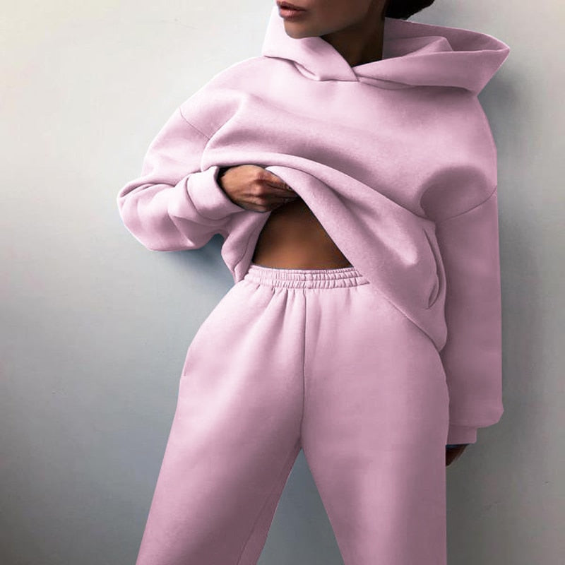 Women 2 Piece Hoodie Lounge Set