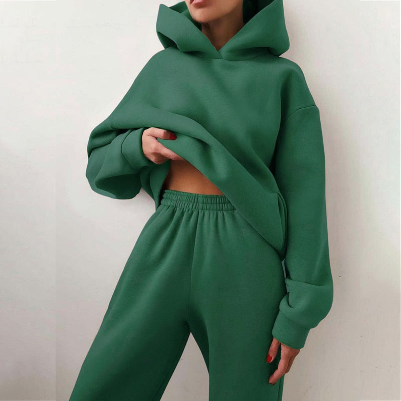 Women 2 Piece Hoodie Lounge Set
