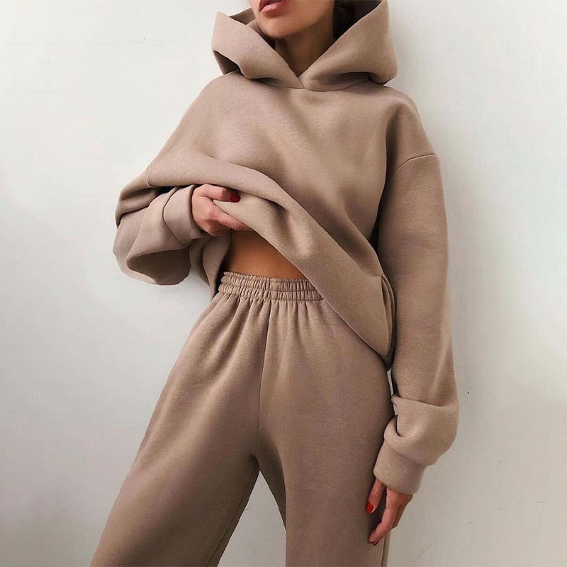 Women 2 Piece Hoodie Lounge Set