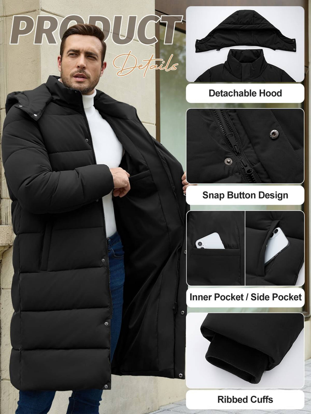 Men Hooded Puffer Jacket