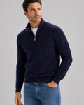 Men Half Zip Knit Sweater