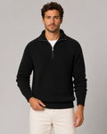 Men Quarter Zip Mock Neck Sweater