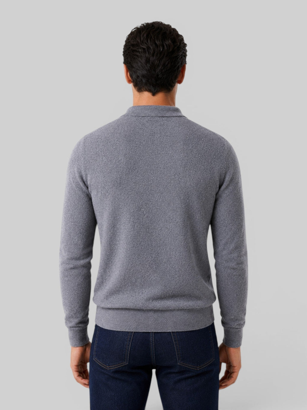 Men Knit Polo Sweater