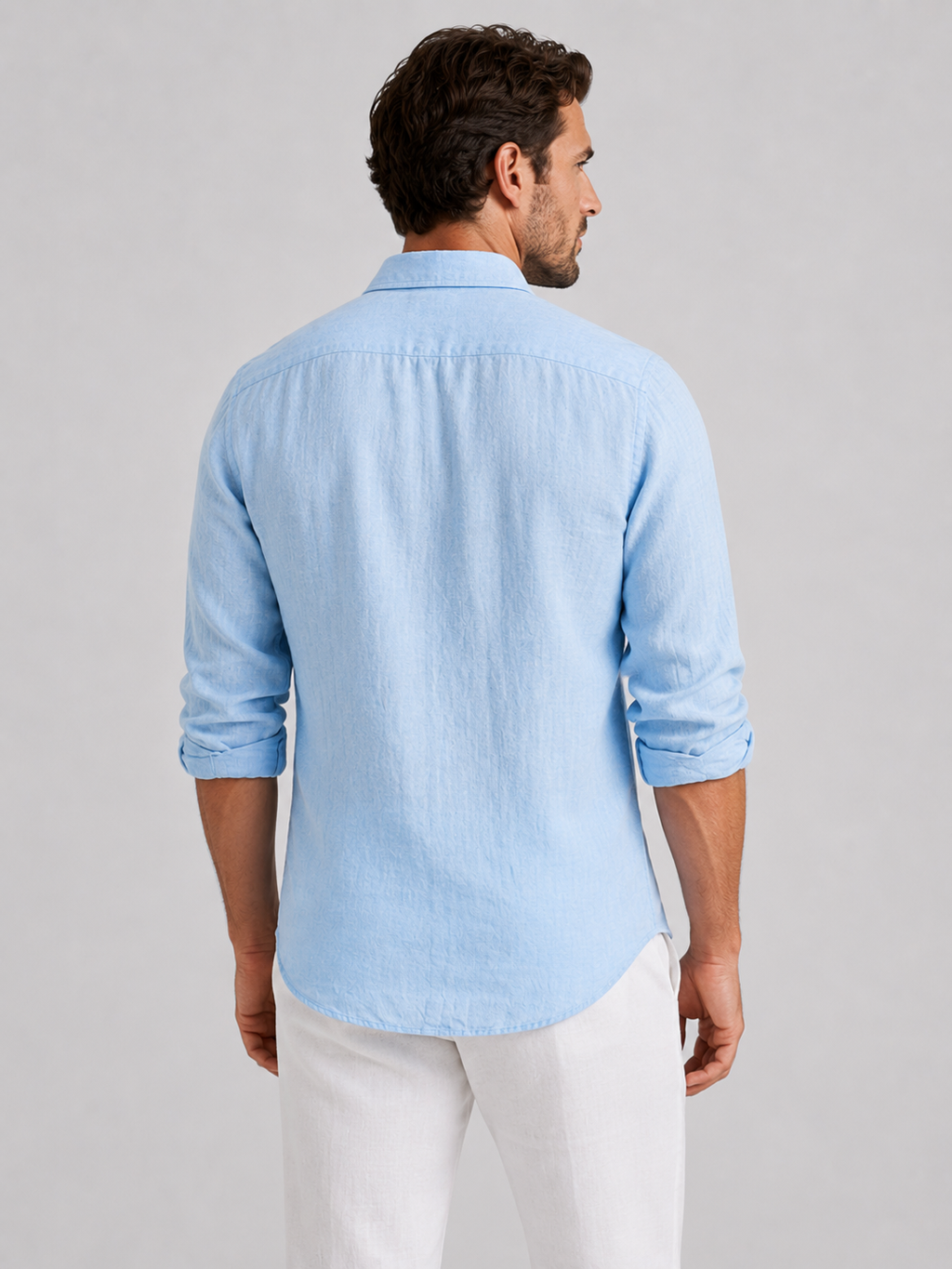 Men Relaxed Linen Look Shirt