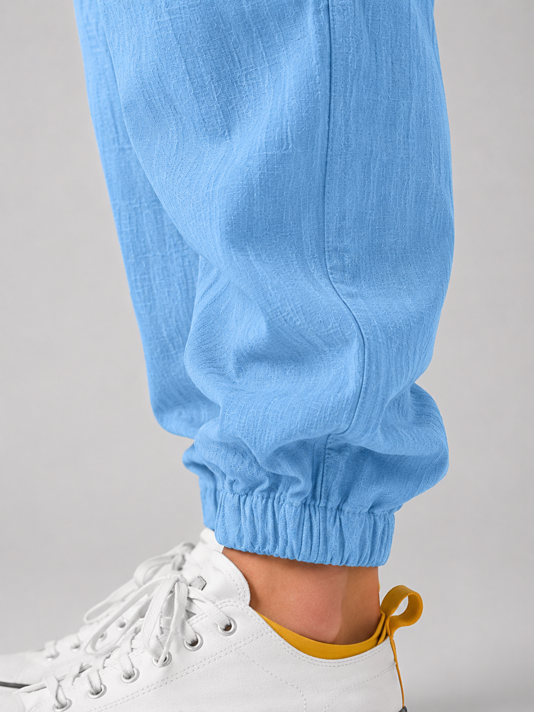 Men Linen Wide Leg Trousers