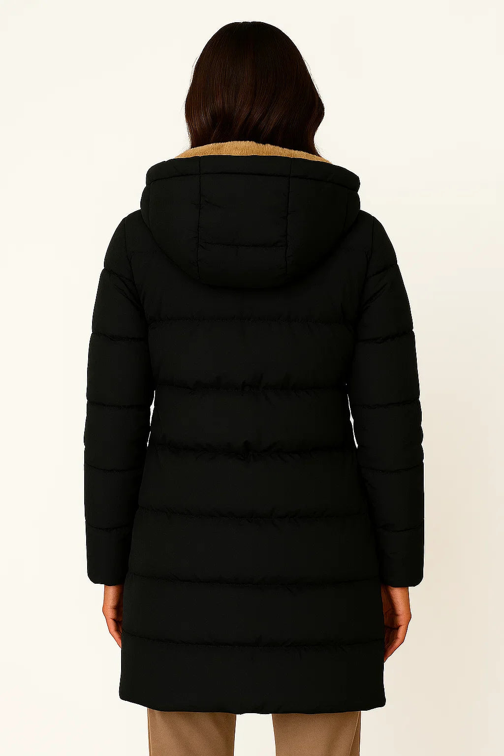 Women Longline Winter Puffer Jacket